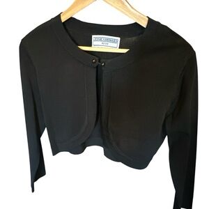 Jessica Howard Dressy Black Crop Top, Size MP